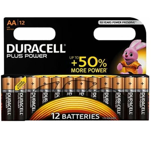 POTENTE - DURACELL - BATERIA PLUS POWER AA LR6 12UNIDADES