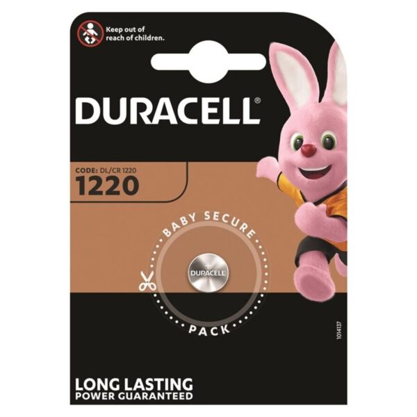 POTENTE - DURACELL - BATERIA BOTON LITIO CR1220 3V 1UNIDADE