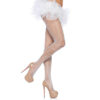 POTENTE - LEG AVENUE - NYLON FISHNET BRANCO PANTYHOUSE - PLUS SIZE