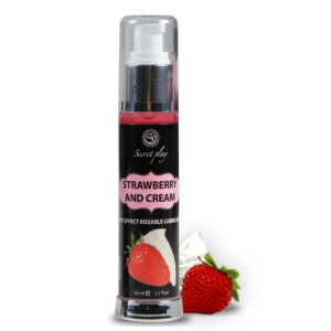 POTENTE - SECRETPLAY - LUBRIFICANTE  2-1 EFEITO TÉRMICO MORANGO E CREME 50 ML