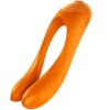 POTENTE - SATISFYER - VIBRADOR DE DEDO CANDY CANE LARANJA