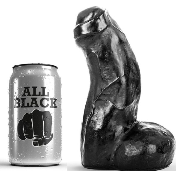 POTENTE - ALL BLACK - DONG REALISTA PRETO 17 CM