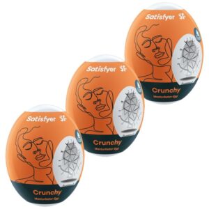 POTENTE - SATISFYER - 3 OVOS MASTURBADOR CRUNCHY