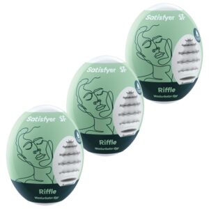 POTENTE - SATISFYER - 3 OVOS MASTURBADOR RIFFLE