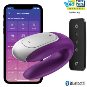 POTENTE - SATISFYER - VIBRADOR DOUBLE FUN PARTNER ROXO