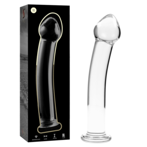 POTENTE - NEBULA SERIES BY IBIZA - MODELO 11 DILDO VIDRO BOROSILICADO TRANSPARENTE 16 CM -O- 3 CM