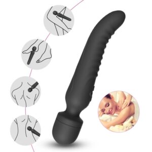 POTENTE - ARMONY - MASSAGER MISSION E VIBRADOR EFEITO DE CALOR PRETO