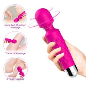 POTENTE - ARMONY - MASSAGER POSTMAN E VIBRADOR CABEÇA SUPER FLEXÍVEL FÚCSIA
