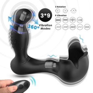 POTENTE - ARMONY - VIBRADOR SURROUND ANAL E ESTIMULADOR TESTICULOS CONTROLE REMOTO PRETO
