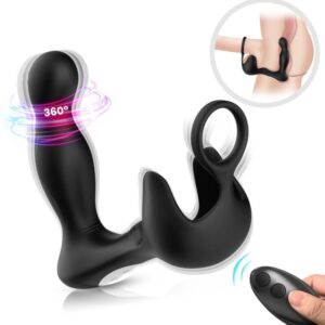 POTENTE - ARMONY - VIBRADOR SURROUND ANAL E ESTIMULADOR TESTICULOS E ANEL CONTROLE REMOTO PRETO