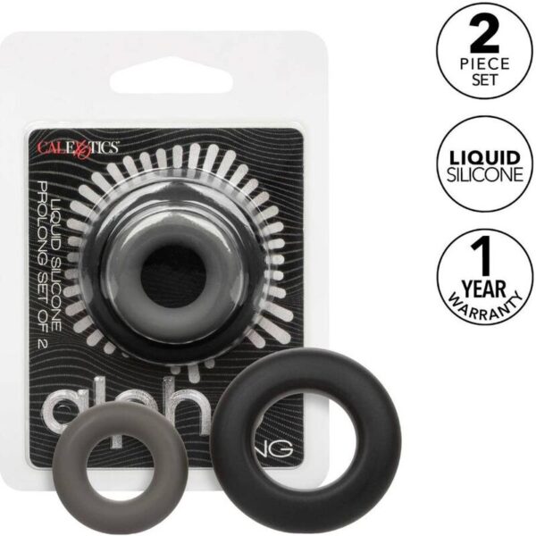 POTENTE - CALEXOTICS - ALPHA CONJUNTO PROLONG DE 2 ANÉIS CINZA