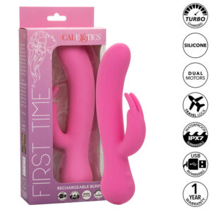 POTENTE - CALEXOTICS - FIRST TIME VIBRADOR COELHO RECARREGÁVEL ROSA