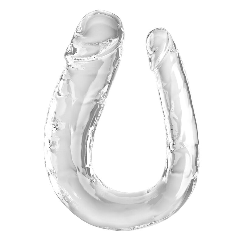 POTENTE - KING COCK - DOUBLE TROUBLE DILDO DUPLO 44 CM TRANSPARENTE