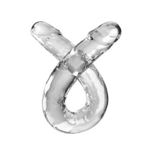 POTENTE - KING COCK - DOUBLE TROUBLE DILDO DUPLO 46 CM TRANSPARENTE