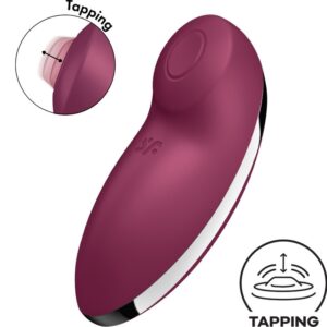 POTENTE - SATISFYER - TAP & CLIMAX 2 VIBRADOR & ESTIMULADOR VERMELHO