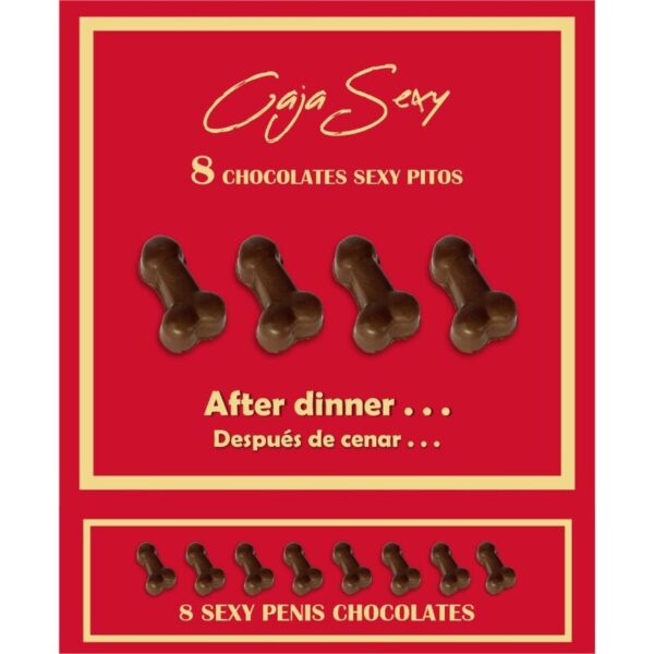 POTENTE - DIABLO PICANTE - CAIXA DE 8 CHOCOLATES EM FORMA DE PÊNIS