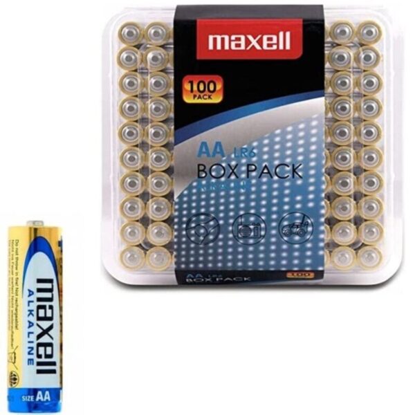 POTENTE - MAXELL - PILHA AA LR6 ALCALINA PACK*100 PILHAS