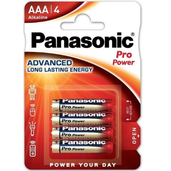 POTENTE - PANASONIC - PILHA AAA ALCALINAS PRO POWER LR03 BLISTER*4