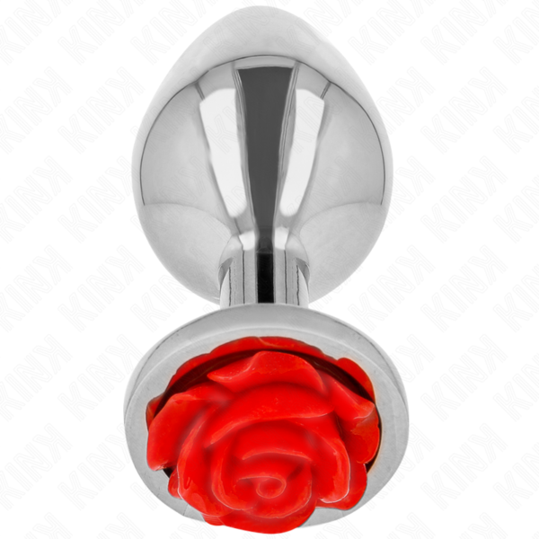 POTENTE - KINK - PLUG ANAL ROSA VERMELHO TAMANHO S