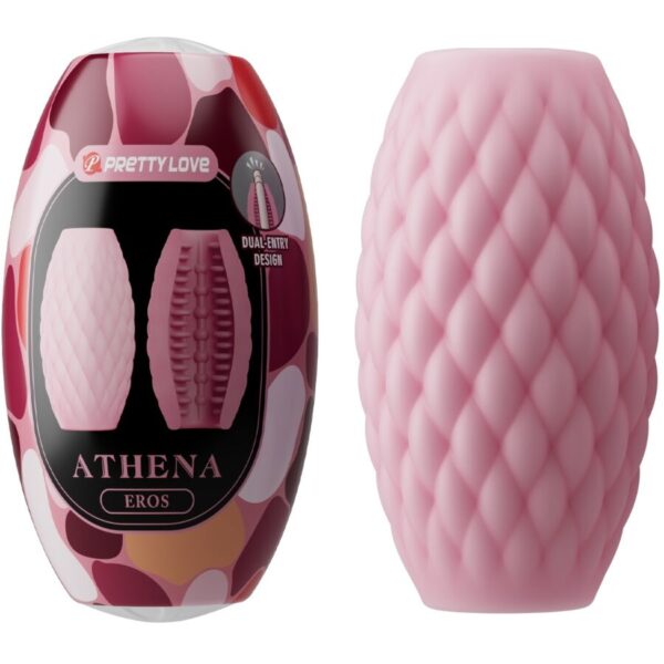 POTENTE - PRETTY LOVE - MASTURBADOR MASCULINO SILICONE ATHENA EROS ROSA