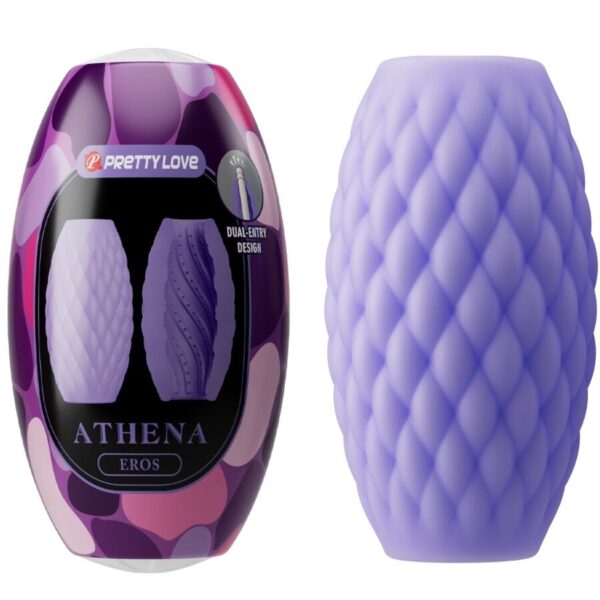 POTENTE - PRETTY LOVE - MASTURBADOR MASCULINO SILICONE ATHENA EROS ROXO