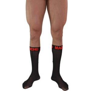 POTENTE - MACHO - MEIAS FINAS TAMANHO ÚNICO PRETO/VERMELHO