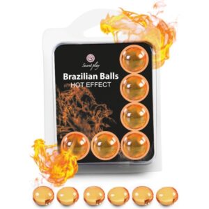 POTENTE - SECRETPLAY - CONJUNTO 6 BOLAS BRASILEIRAS EFEITO DE CALOR