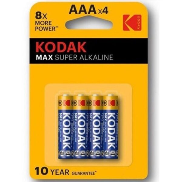 POTENTE - KODAK - BATERIA SUPER ALCALINA MAX AAA LR03 * 4