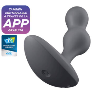 POTENTE - SATISFYER - APLICATIVO DE PLUGUE VIBRATÓRIO DEEP DIVER CINZA