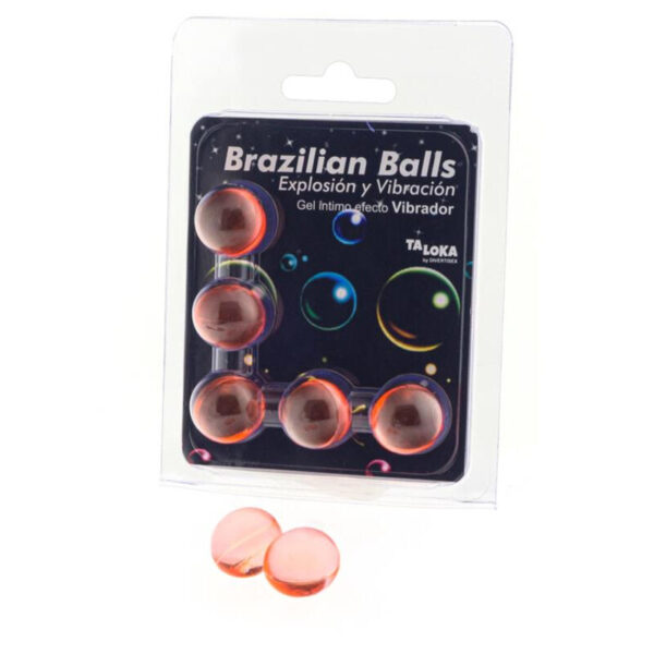 POTENTE - TALOKA - 5 BOLAS BRASILEIRAS EFEITO VIBRATÓRIO GEL EMOCIONANTE