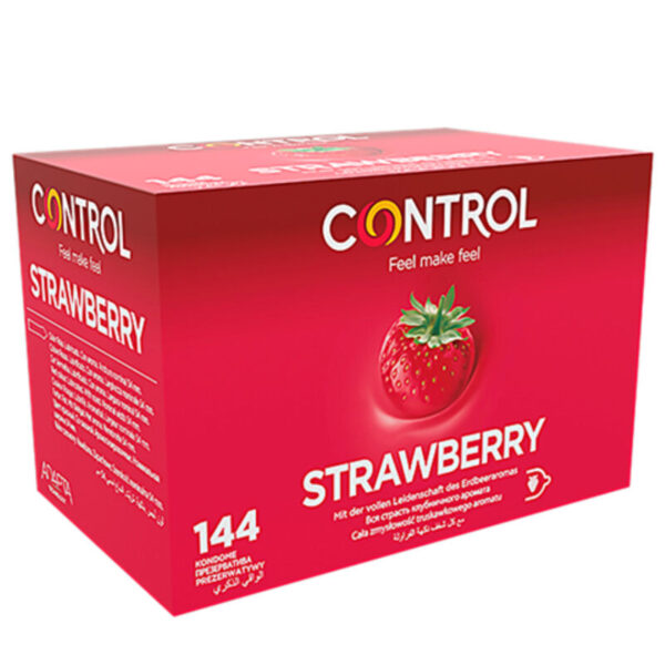 POTENTE - CONTROL - PRESERVATIVOS ADAPTA MORANGO 144 UNIDADES