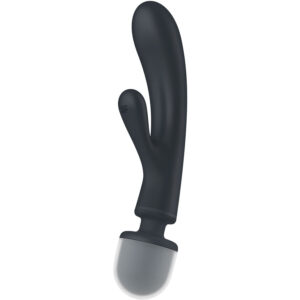 POTENTE - SATISFYER - TRIPLE LOVER RABBIT VIBRADOR MASSAGER CINZA
