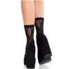 LEG AVENUE - MEIAS DE RENDA PRETA COM LAÇO - Image 2