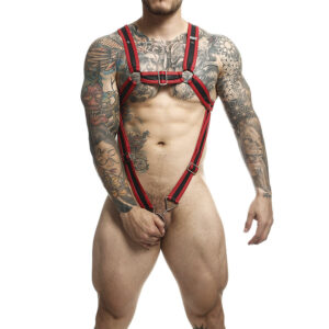 POTENTE - MOB - DNGEON RED CROSSED PENIS HARNESS TAMANHO ÚNICO