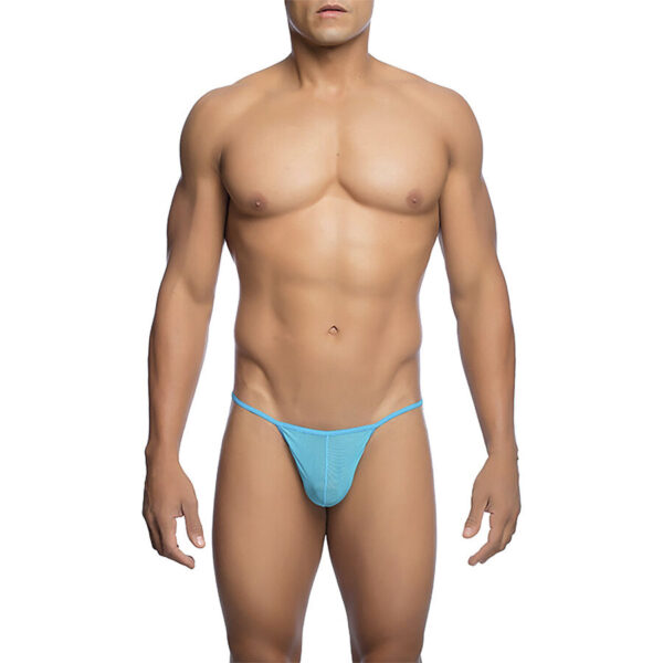 POTENTE - MOB - TANGA TRANSPARENTE EM FORMATO T AQUA TAMANHO L/XL