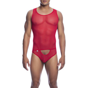 POTENTE - MOB - BODYSHEER VERMELHO TRANSPARENTE TAMANHO L/XL