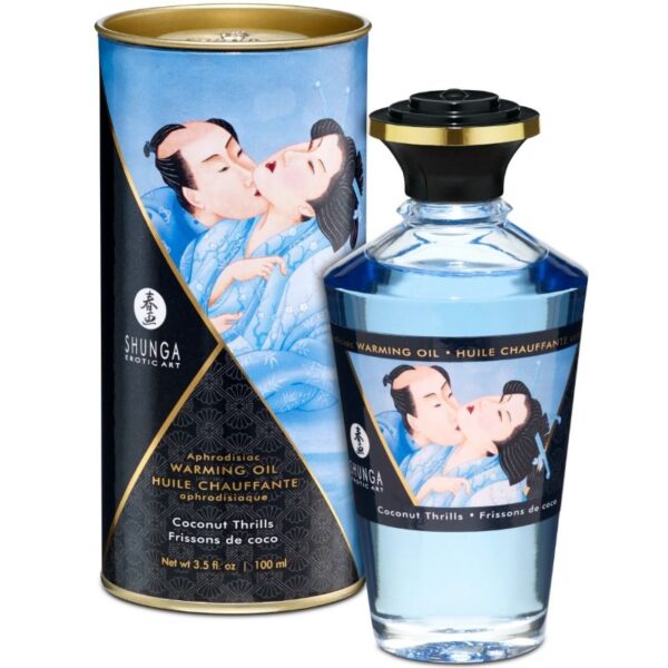 POTENTE - SHUNGA - ÓLEO DE MASSAGEM COM EFEITO CALOR SABOR DE COCO 100 ML