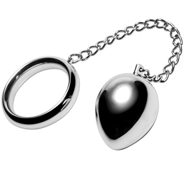 POTENTE - METAL HARD - ANEL DE GALO 45MM + CORRENTE COM BOLA DE METAL