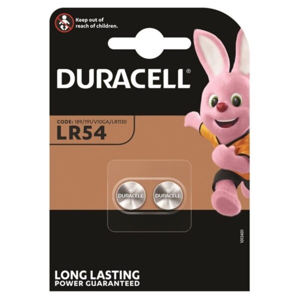 POTENTE - DURACELL - BATERIA BOTO ALCALINA LR54 LR1130 AG10 1