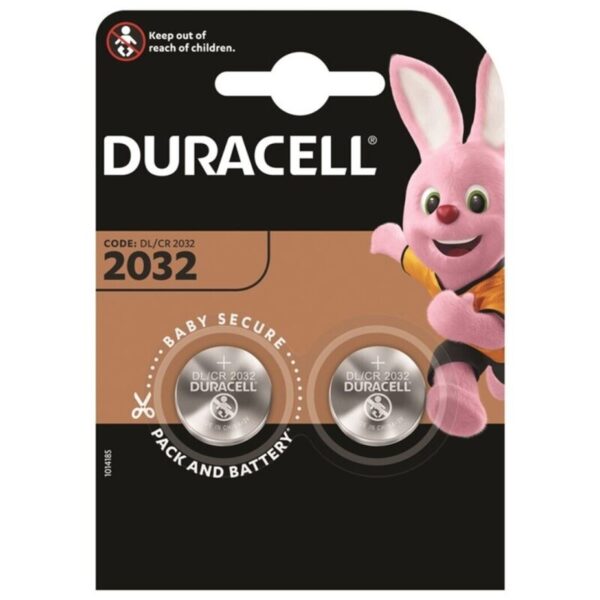 POTENTE - DURACELL - BATERIA BOTO LITIO CR2032 3V 2 UNIDADE