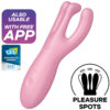 POTENTE - SATISFYER - APP VIBRADOR THREESOME 4 ROSA