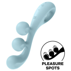 POTENTE - SATISFYER - MULTI VIBRADOR TRI BALL 2 AZUL