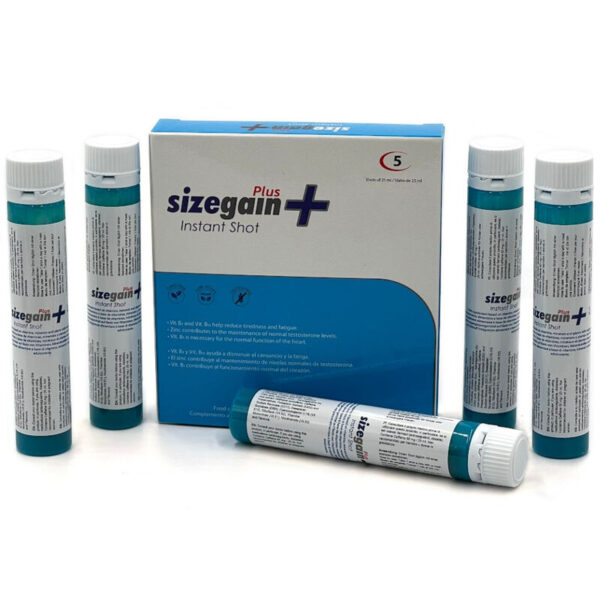POTENTE - 500 COSMETICS - SIZEGAIN PLUS INSTANT SHOT MALE ENERGIZER 5 UNITS