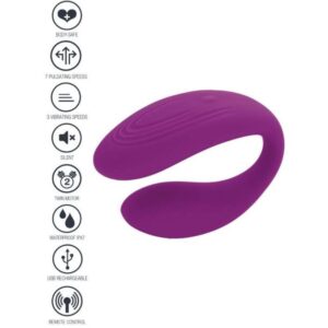 POTENTE - XOCOON - VIBRADOR PARA CASAIS BOUND LOVE ROXO