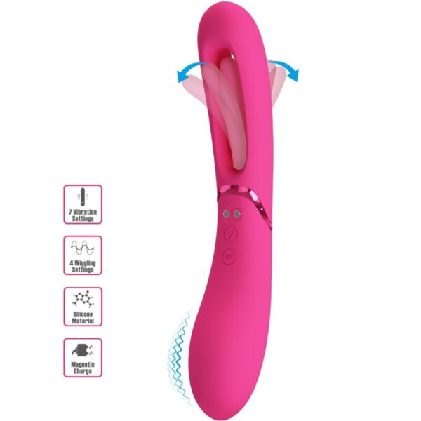 POTENTE - ROMANCE - VIBRADOR LEXIE G-SPOT 7 VIBRAÇÕES ROSA
