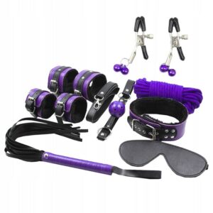 POTENTE - SECRETPLAY - BDSM SET 8PCS PURBLE / BLACK.