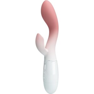 POTENTE - PRETTY LOVE - VIBRADOR BRILHANTE DO PONTO G + ESTIMULADOR DE CLITÓRIS 30 VIBRAÇÕES ROSA