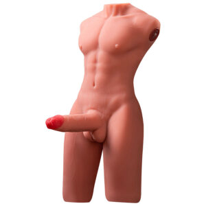 POTENTE - XISE - JASON MEIO CORPO TORSO MASCULINO REALISTA COM IMPULSO E VIBRAÇÃO 55 CM