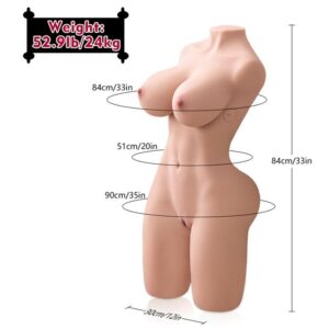 POTENTE - XISE - ERICA THRUSTING TORSO REALISTA COM VIBRAÇÃO FEMININA 84 CM
