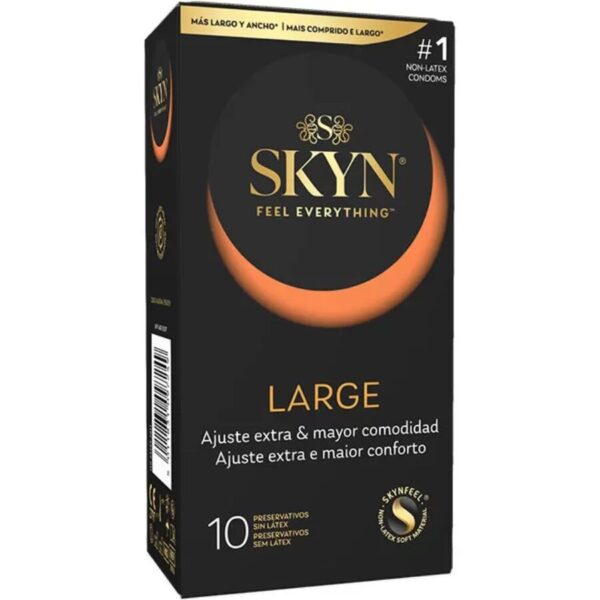 POTENTE - SKYN - PRESERVATIVOS GRANDES COM AJUSTE EXTRA 10 UNIDADES